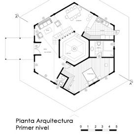 APUNTES - REVISTA DIGITAL DE ARQUITECTURA: Planos de Casas, Propuestas formales en base a la geometría de polígonos Apocalypse Aesthetic, Casas Coloniales, Google Images, Floor Plans, Patio, Interior Design, Architecture, Design, Patios