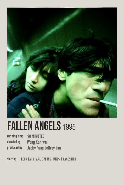 Polaroid Movies, Dope Movie, Fallen Tv Series, Fallen Angel Aesthetic, Christopher Doyle, Fallen Angels 1995, Movie Cinematography, Angel Posters, Classic Films Posters