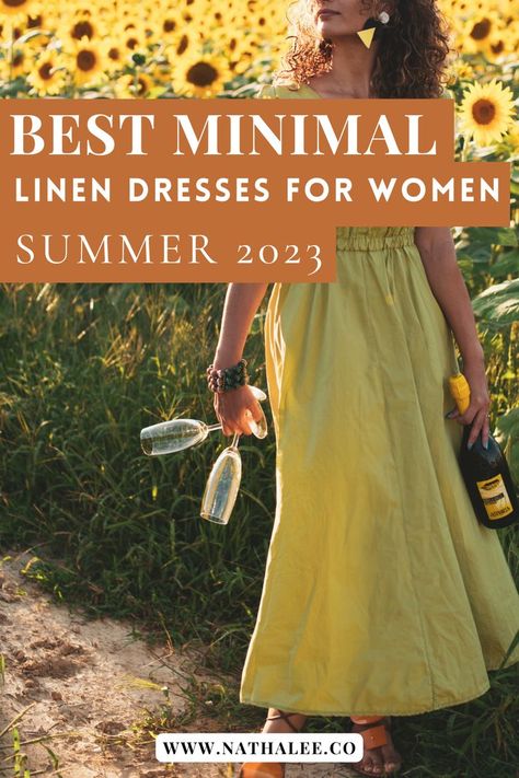 Embrace the laid-back allure of summer with the best 7 timeless and minimalist linen dresses of 2023. Dresses For Summer 2023, Linen Dresses For Women, Trendy Outfit Inspo, Classy Summer Outfits, Dresses For Summer, Simple Summer Outfits, Cool Summer Outfits, Early Spring Outfits, Trendy Summer Outfits