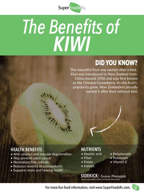 Kiwi Nutrition | People don’t know much about Kiwi. It turns out that eating kiwi nutrition benefits the heart and lungs. It may also help you sleep better. SuperFoodsRx.com Health Benefits Of Kiwi, Kiwi Nutrition, Vitamins Deficiency, Juice Diet Plan, Kiwi Health Benefits, Fruits Benefits, Kiwi Benefits, Exercise Food, Health Infographics