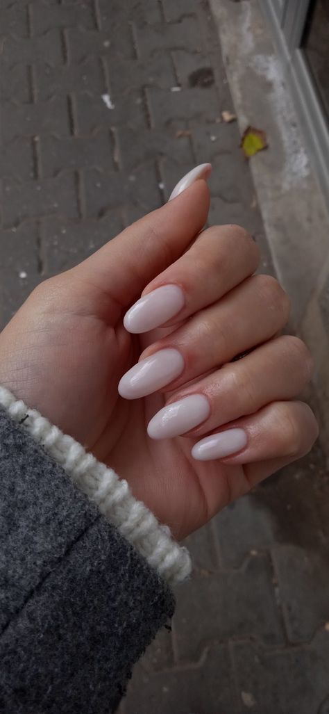 #nails #milkywhite #gelnails #almond nails #whitenails #longnails Milky White Nails, Great Nails, Milky White, Creamy White, Almond Nails, White Nails, Long Nails, Gel Nails, Almond