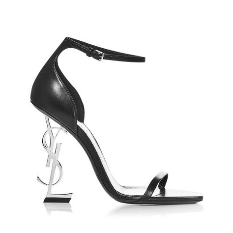 Ysl Heels Silver, Silver And Black Heels, Ysl High Heels, Stylish Shoes Heels, Black And Silver Heels, Trendy Heels, Fashion Shoes Heels, Expensive Shoes, Shoes Heels Classy