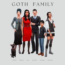 legendary family of townies with a makeover  14.3K Downloads | Sims / Households Sims 4 Goth Family, Sims 4 Townies, Goth Family, Kerbal Space Program, Free Sims 4, Free Sims, Charity Organizations, Best Mods, Space Program