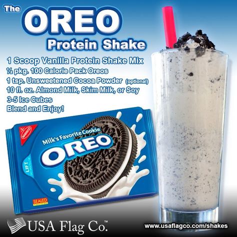 No matter how you put Oreo Cookies and Protein Shakes together, you know it’s going to be good. Cool, creamy, chocolaty Oreo Protein Shake is case in point. Oreo Protein Shake, Protein Shake Recipe, Healthy Protein Shakes, Vanilla Protein Shakes, Coffee Protein Shake, Herbalife Shake Recipes, Protein Smoothies, Protein Shake Smoothie, Herbalife Recipes