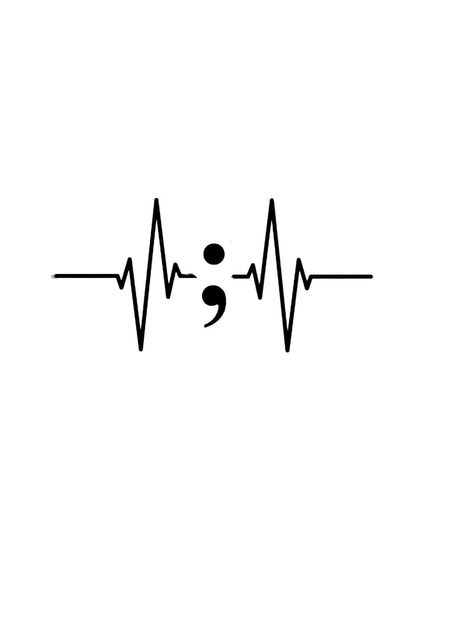 Heartbeat Tattoo With Semicolon, Ying Yang Semicolon, Semi Colon Wallpaper Landscape, Semicolons Wallpaper, Semicolons Aesthetic Wallpaper, Semi-colon Tattoo Ideas Design, Colon Tattoo Ideas, Tattoo Ideas Fine Line, Tattoo Semicolon