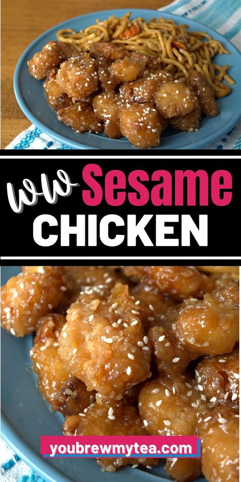 Homemade Sesame Chicken, Sesame Chicken Sauce, Chicken Sesame, Crispy Sesame Chicken, Easy Sesame Chicken, Chinese Chicken Recipes, Chinese Food Recipes, Chicken Sauce, Sesame Chicken Recipe