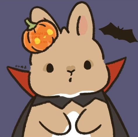 Cute Halloween Pfps Matching, Rabbit Eating Carrot Drawing, Cute Widgets Halloween, How To Draw Cute Bunny, Ghost Kitty Drawing, Halloween Bunny Drawing, Cute Pfp Halloween, Halloween Bunny Wallpaper, Cute Skunk Art