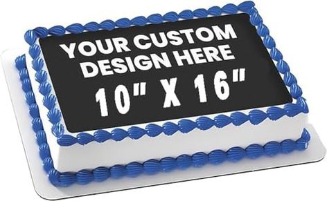 Custom Edible Prints on Cake: Create Your Special Event with Custom Edible Image Toppers - Upload Photos for Unique, Stylish Designs on Rectangular, Cakes and Cupcake Designs - 10" x 16" Rectangular Cupcake Designs, Your Special, Special Event, Cupcake, Create Your, Cake