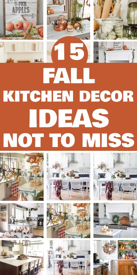 15 fall kitchen decor ideas not to miss. Fall Kitchen Countertop Decor, Fall Kitchen Window, Fall Kitchen Island, Home Aesthetic Kitchen, Fall Kitchen Island Decor, Autumn House Decor, Fall Kitchen Table Decor, Cozy Fall Kitchen, Fall Kitchen Table