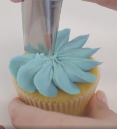 Daisy cupcake tutorial Tip 127 Daisy Cupcakes, Cooking Decorating, Naperville Illinois, Cupcake Tutorial, Cake Piping, Daisy Scouts, Piping Techniques, Cupcake Soap, Icing Flowers