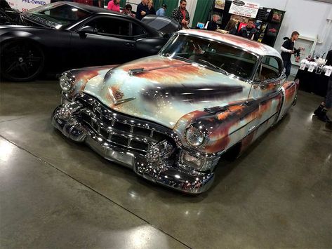 Cadillac Coupe De Ville Patina Rust Wrap | Wrapfolio Rat Rod Truck, Truck Crafts, Rat Rod Cars, Car Paint Jobs, Patina Paint, Rust Paint, Rusty Cars, Abandoned Cars, Paintings I Love