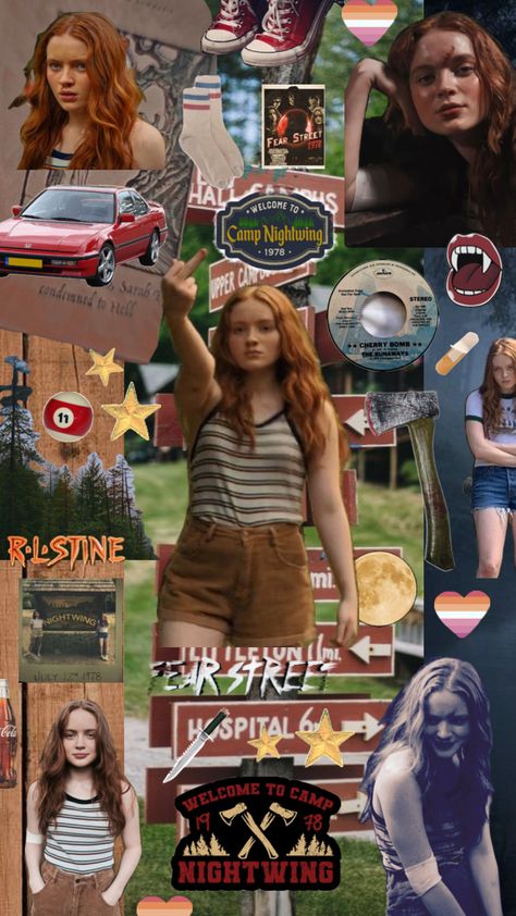 #ziggyberman #natureaesthetic #fearstreet2 #horror #sadiesink #1978 Sadie Sink, Cherry Bomb, Nightwing, Nature Aesthetic, Red Hair, Camping, Actors, Hair, Red