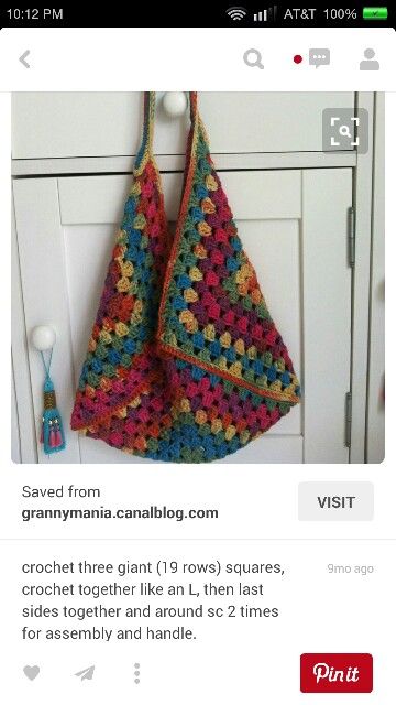 Crochet purse Granny square Sac Granny Square, Confection Au Crochet, Crochet Shell Stitch, Granny Square Bag, Easy Crochet Projects, Crochet Granny Square, Crochet Bags Purses, Crochet Diy, Granny Square Crochet Pattern