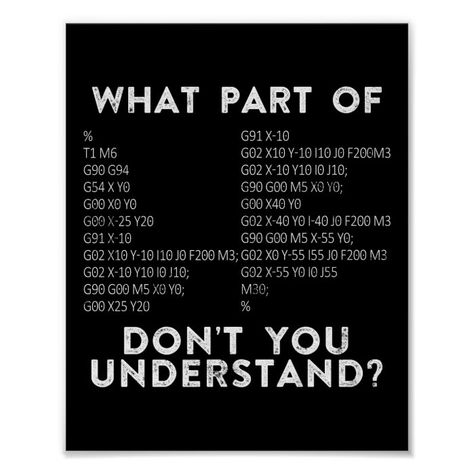 CNC Machinist What Part Of Don't You Understand? Poster Size: 8" x 10". Gender: unisex. Age Group: adult. Material: Value Poster Paper (Matte). Cnc Machinist, Custom Posters, Poster Size, Creating Art, Custom Framing, Letter Board, Favorite Quotes, Custom Sizing, Age Group