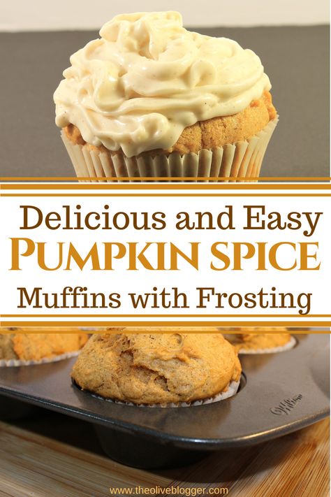 The BEST pumpkin muffin recipe with a spiced cream cheese frosting to top it! This Fall dessert is easy to make and brings all the spices that you love together with the cream cheese icing. Pumpkin Muffins With Cream Cheese Icing, Easy Pumpkin Muffin, Pumpkin Applesauce Muffins, Easy Pumpkin Spice Muffins, Heavenly Dessert Recipe, Easy Pumpkin Muffins, Pumpkin Muffins Recipe, Best Pumpkin Muffins, Pumpkin Muffins Easy