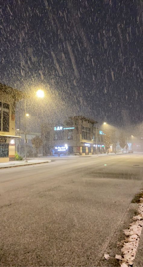 snowy street, winter aesthetic, snowfall, fresh snow, dark winter Snow Street, Snowy Street, Snow Night, Busy Street, Winter Aesthetic, Main Street, Mood Board, Country Roads, Converse