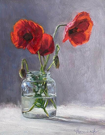 Oil Painting Living Room, Poppy Flower Painting, Abstract Poppies, Painted Glass Vases, Flower Oil Painting, Painting Competition, Acrylic Painting Flowers, Painting Living Room, Poppy Painting