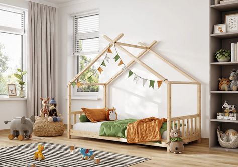 First Bed, House Bed Frame, Playhouse Bed, Kids Bed Frames, House Frame Bed, Grey Bed Frame, Single Bed Frame, Beige Bed, Floor Bed