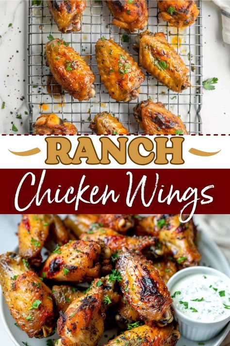 These mouthwatering ranch chicken wings are the perfect blend of crispy and juicy, with a familiar flavor that'll have you coming back for more. Baked Ranch Chicken Wings, Chicken Apps, Ranch Chicken Wings, Ranch Wings, Jack Chicken, Ranch Seasoning Recipes, Best Chicken Wing Recipe, Bunco Score Sheets, Cooktop Cove