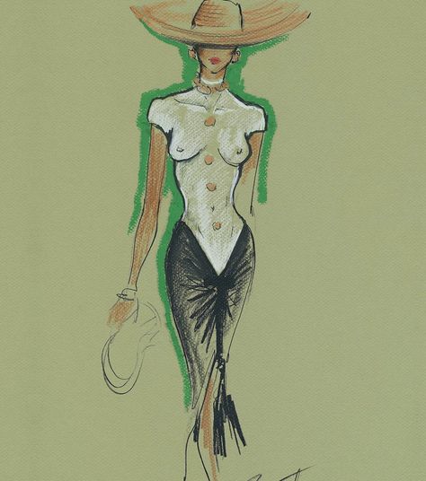 Daniel Roseberry, Schiaparelli Haute Couture, Fashion Illustration Portfolio, Silhouette Mode, Animal Line Drawings, Fashion Illustration Face, Fashion Illustrations Techniques, Illustration Techniques, Fashion Sketchbook