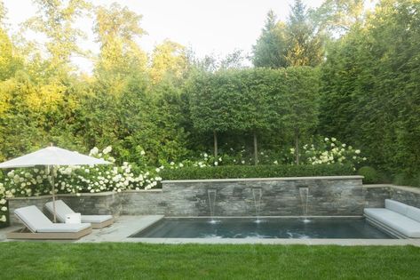 A Chic Swimming Pool Alternative for Small Backyards - WSJ Reclaimed Brick Patio, Pools For Small Yards, Small Backyards, Swim Spas, Pool Steps, Small Pools, Swim Spa, Brick Patios, Plunge Pool