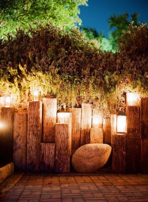 Railway Sleepers Garden, Sleepers In Garden, Carmel Valley Ranch, Railroad Ties, Rustic Fence, Carmel Valley, Garden Seating, Back Garden, Landscape Lighting