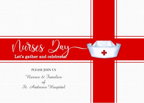 Nurses Day Celebration Invitation Red White Custom card Cards Wallpaper, Abstract Cards, Pinning Ceremony, Minimalist Business Cards, Nurses Day, Card Invitation, Graduation Announcements, Card Card, Youre Invited