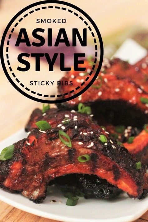 Smoked Asian Style Sticky Ribs Recipe Asian Style Ribs, Sticky Ribs Recipe, Asian Ribs, Sticky Ribs, Hey Grill Hey, Grilling Recipes Sides, Grilled Meat Recipes, Grilled Steak Recipes, Healthy Grilling Recipes