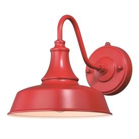 Cascadia Dorado 13.25-in H Red with Inner White Dark Sky Medium Base (E-26) Outdoor Wall Light Outdoor Barn Lighting, Porch Makeover, Barn Light, Outdoor Sconces, Barn Lighting, Outdoor Wall Lantern, Dusk To Dawn, Wall Lantern, Red Barn