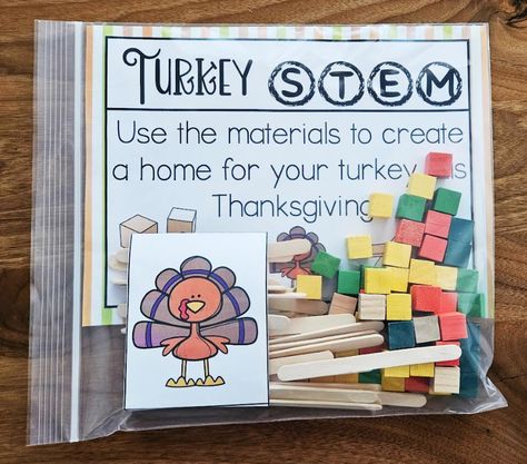 Best Thanksgiving STEM Activity - Hands-On Teaching Ideas - Science + STEM Thanksgiving Stem Preschool, Thanksgiving Stem Activities, Fall Science Activities, Stem Preschool, Thanksgiving Stem, Fall Science, Escape Room Puzzles, Preschool Stem, Science Stem