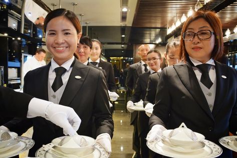 Food And Beverage Service, Different Types Of Food, Service Counter, Catering Industry, Dish Display, Fabulous Women, Women Wearing Ties, Internal Revenue Service, Cold Dishes