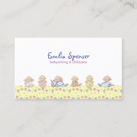 Fabulous babysitting & child care business card. Don't miss your opportunity to get this funny design. Original. Sold only in zazzle! The design is unique. Show your style with this sleek and fully customizable product. You can customize this designs yourself. Click on the "Customize It" to your right. If you need HELP with customization, please do not hesitate to contact me with your requirements Babysitting 101, 8 March, Name Card, Child Care, Care Card, 8th Of March, Name Cards, Childcare, Kids Playing