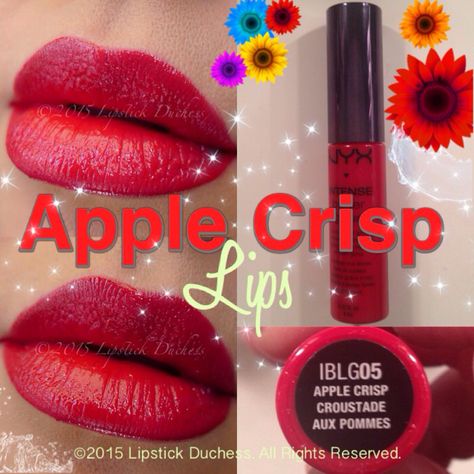 APPLE CRISP LIPS Nyx Butter Gloss Apple Crisp, Kim Possible Lip Makeup, Apple Lip Balm, Green Apple Lip Gloss, Apple Crisp Natasha’s Kitchen, Nyx Intense Butter Gloss, Hot Lips, Apple Crisp, Hair Care