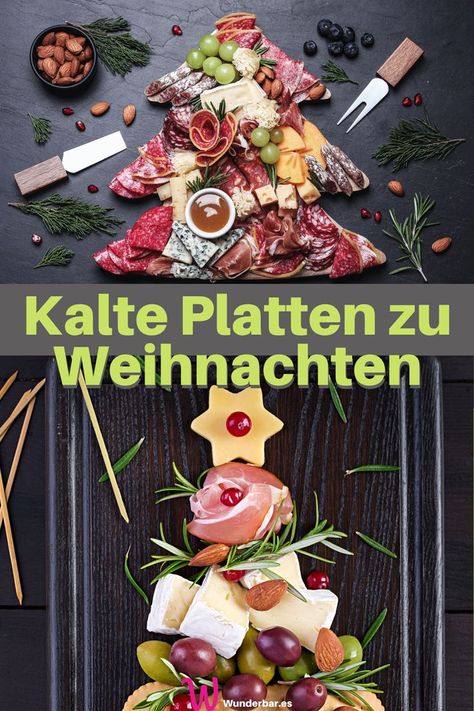 Weihnachtliche Wurstplatten und Käseplatten zum Abendbrot oder für den Adventsbruch Xmas Dinner, Bread Board, Christmas Appetizers, Food Art, Advent, Avocado, Snacks, Christmas, Quick Saves