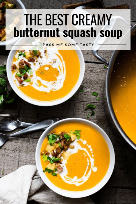 Best Butternut Squash Soup, Creamy Butternut Squash Soup, Autumn Squash, Butternut Squash Bisque, Vegan Butternut Squash Soup, Healthy Butternut Squash, Creamy Butternut Squash, Curried Butternut Squash Soup, Butternut Soup