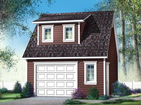 072G-0018: Garage Plan with Loft Available in 12 Sizes Garage Studio Apartment, Garage With Loft, Remodel Garage, Garage Apartment Floor Plans, Garage Plans With Loft, Plan Garage, Backyard Garage, Epoxy Diy, Garage Floor Paint