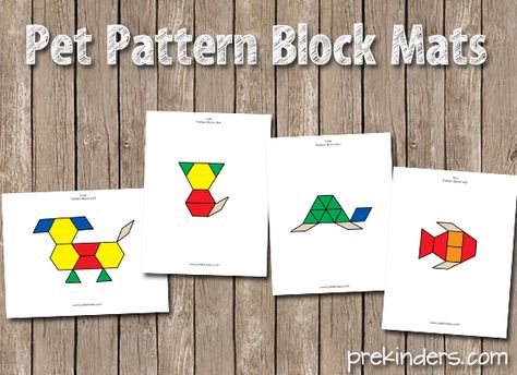 Pets Theme Preschool Pets Unit, Pattern Block Mats, Pet Pattern, Pets Preschool Theme, Preschool Units, Creative Curriculum, Animal Study, Pet Vet, Preschool Themes