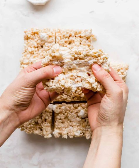 Brown Butter Rice Krispie Treats, Brown Butter Rice, Rice Crispy Bars, Butter Caramel, Krispie Treats Recipe, Salty Treats, Krispy Treats, Marshmallow Treats, Rice Krispy