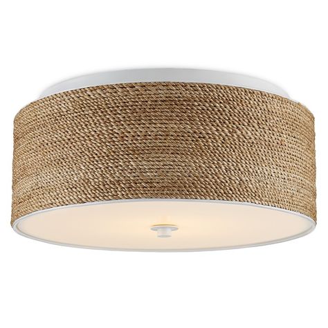 Coulton Rope Flush Mount | Currey & Company White Canopy, Light Fixtures Flush Mount, Led Flush Mount, Burke Decor, The Glow, Flush Mount Lighting, White Acrylics, Flush Mount Ceiling, Flush Mount Ceiling Lights