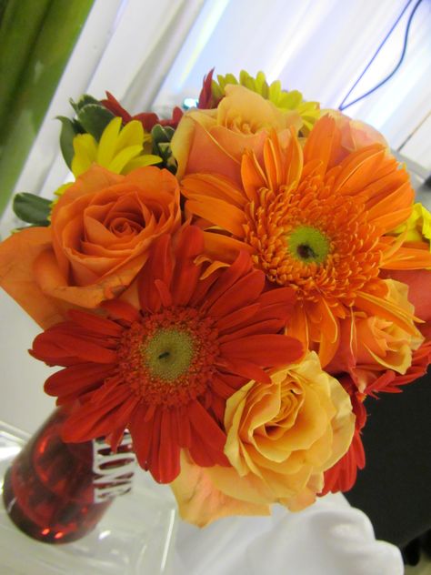 orange gerber daisy bouquet Orange Gerber Daisy, Champagne Sequin Tablecloth, Gerber Daisy Bouquet, Gerbera Bouquet, Wedding Planning Notebook, Wedding Venues Ontario, Katie White, Cushion Cut Wedding Rings, Wedding Flowers Tulips