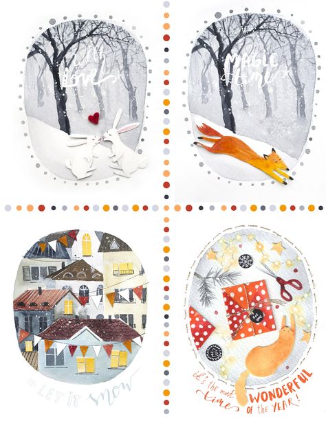 Watercolor Winter Illustrations | Olga Bonitas | Skillshare Simple Winter Drawings, Draw An Angel, Winter Illustrations, Winter Drawings, Watercolor Girl, Watercolor Winter, Winter Illustration, Silver Wings, Student Project