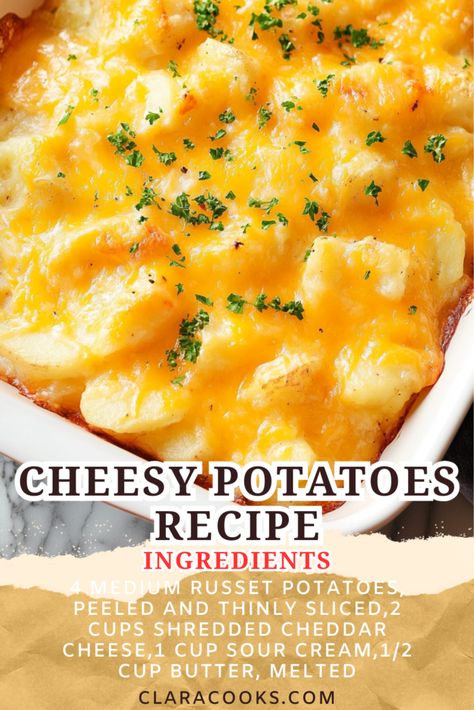 Cheesy Potatoes Recipe Casserole With Mashed Potatoes On Top, Cheesy Potatoes Using Real Potatoes, Cheese Potatoes Hashbrowns, Potatoes Cheese Recipes, Roasted Cheese Potatoes, Frozen Diced Potato Recipes Side Dishes, Cheesy Sliced Potatoes In The Oven, Cheesy Potatoes Recipes In Oven, Homemade Cheese Potatoes