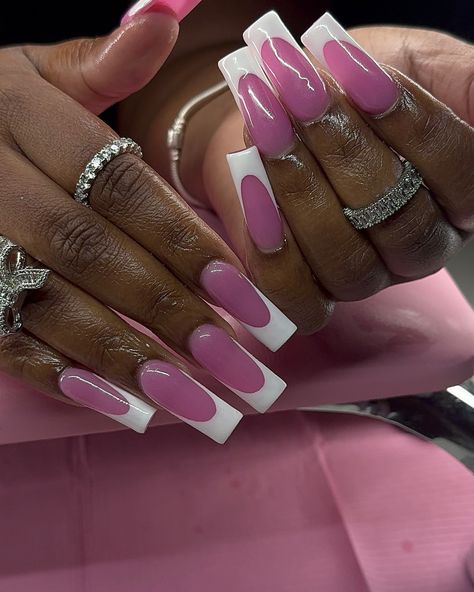 i know french tips be scared when they see my clients coming 😭😭😭 ! i do a french tip set everyday fr service : french set +medium length are you located in Woodbridge ,VA and are looking for a nail tech who offers a variety of intricacy, 3-8 week retention, reliability, proper disinfection, and professionalism guaranteed by 100+ clients in the area? Want your claws laid and tamed ? Book with me or press the “book” or “contact” box in my bio if you’re interested in booking and would like to... French Tip Nails Medium, French Tip Set, French Tips, Wood Bridge, French Tip Nails, Best Acrylic Nails, Nail Tutorials, Nail Tech, Long Nails