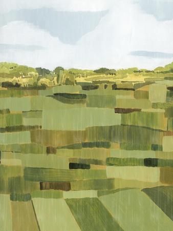 'Woven Pasture I' Art Print - Grace Popp | Art.com Large Abstract Landscape Painting, Abstract Landscape Art Painting, Quilt Art Wall Hangings, Big Canvas Art Ideas, Big Wall Painting, Green Quilts Ideas, Pasture Painting, Landscape Paintings Abstract, Modern Art Green