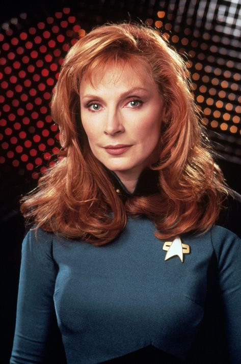 Star Trek Red Headed Actresses, Ginger Actresses, Star Trek: Voyager, Gates Mcfadden, Beverly Crusher, Star Trek Crew, Start Trek, Deanna Troi, Star Trek Cast