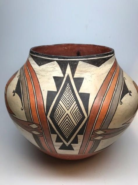 Modern African Decor, Southwest Sunset, Acoma Pottery, Acoma Pueblo, Southwest Pottery, Native Pottery, Navajo Pottery, Abstract Horse Painting, American Indian Pottery