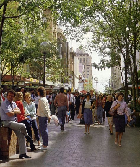 Rundle Mall, Adelaide, South Australia Adelaide South Australia, Australia History, South Australia, Favorite City, Photography Inspo, Historical Photos, Street Photography, The Good Place, Australia