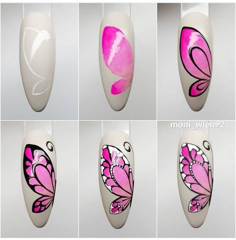 Quick Nail Art, Butterfly Nail Designs, Diamond Nail Art, Nail Art Designs Images, Unghie Nail Art, New Nail Art Design, Eye Nail Art, Art Deco Nails, Nail Drawing