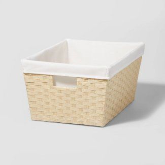 Target Basket, Woven Laundry Basket, Large Woven Basket, Cherry Bark, Woven Baskets Storage, Living Room Organization, Home Office Accessories, Bathroom Items, Container Organization