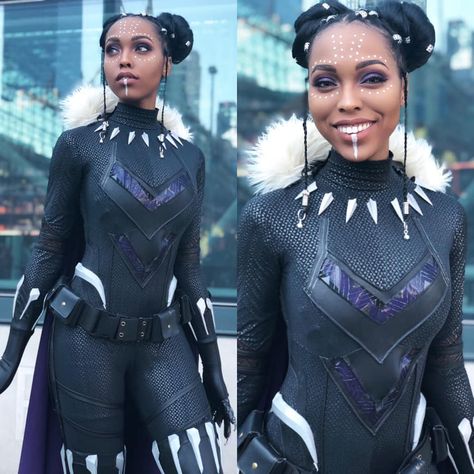 43 Fresh Pics Packed To The Brim With Cool - Wow Gallery Female Black Panther, Panthers Outfit, Shuri Black Panther, Panther Costume, Black Cosplayers, Black Panther Costume, Harry Potter Halloween, Jessica Nigri, Marvel Cosplay